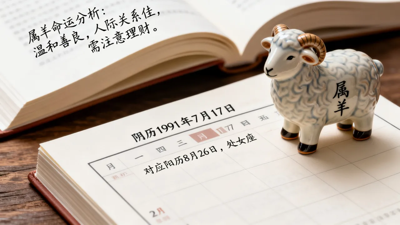 阴历1991年7月17日是什么星座,属羊的命运怎么样 阴历1991年7月17日是什么星座,属羊的命运怎么样
