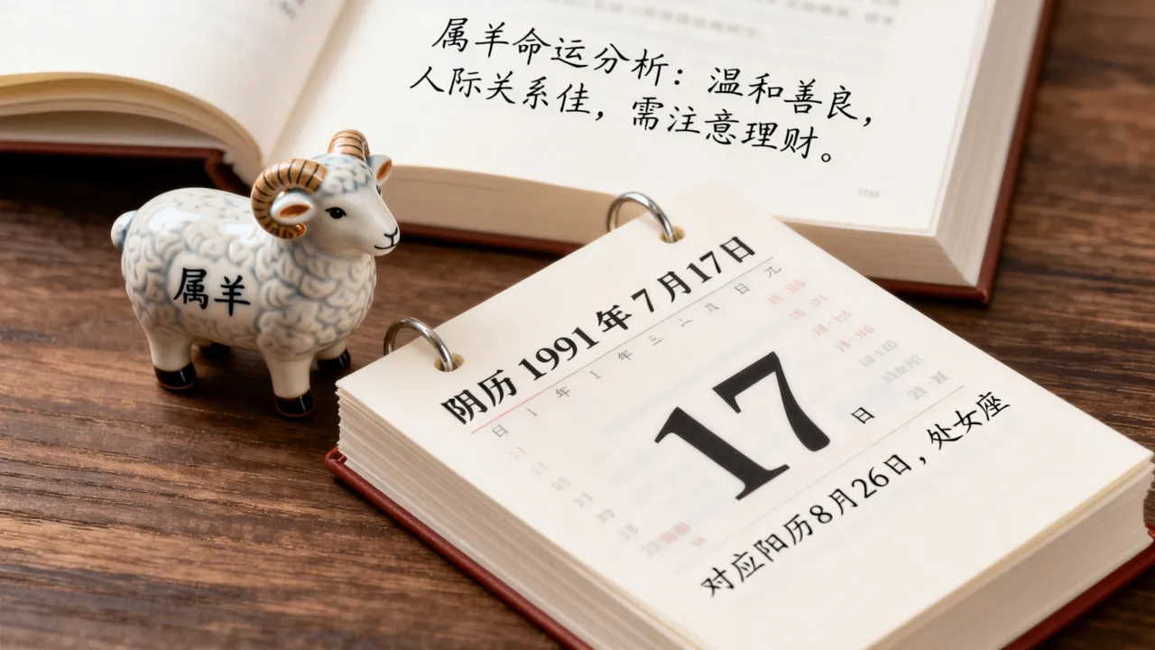 阴历1991年7月17日是什么星座,属羊的命运怎么样 阴历1991年7月17日是什么星座,属羊的命运怎么样