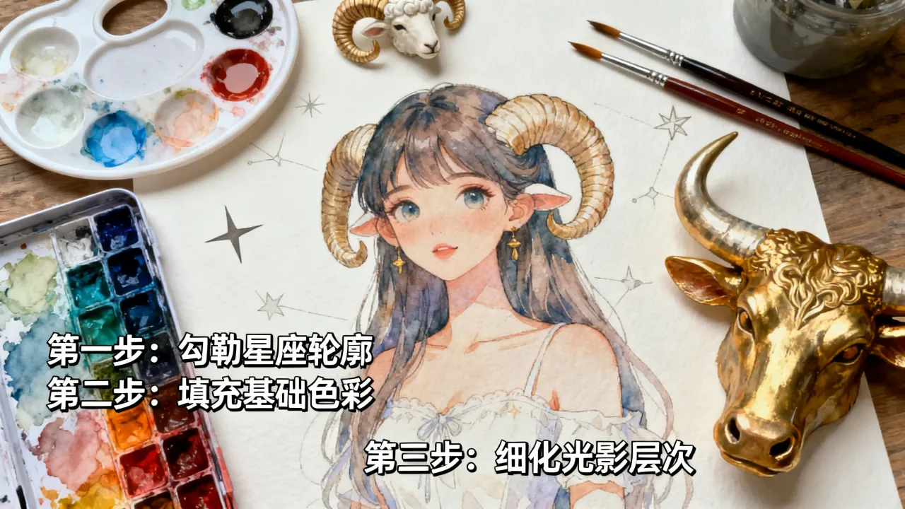 十二星座手绘少女图片如何绘制?星座少女插画教程大全 十二星座手绘少女图片如何绘制?星座少女插画教程大全