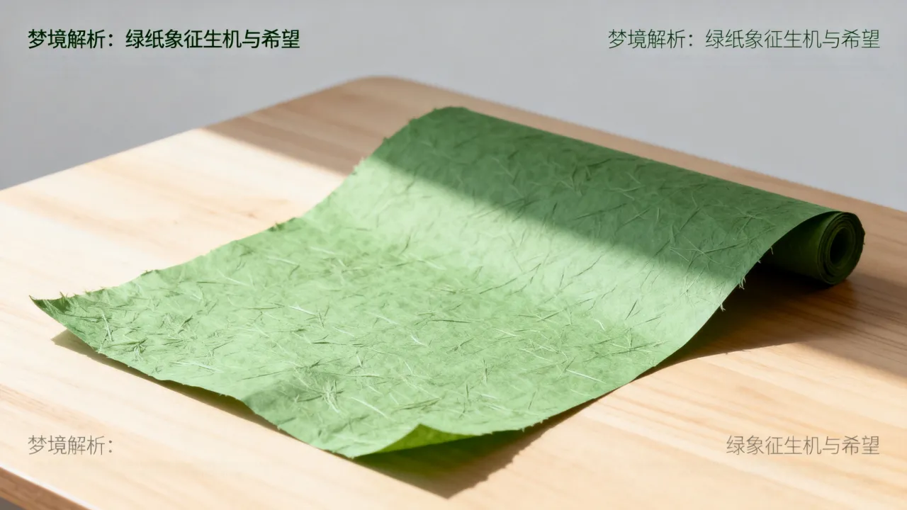 梦见绿纸预示着什么，周公解梦梦见绿纸是什么意思