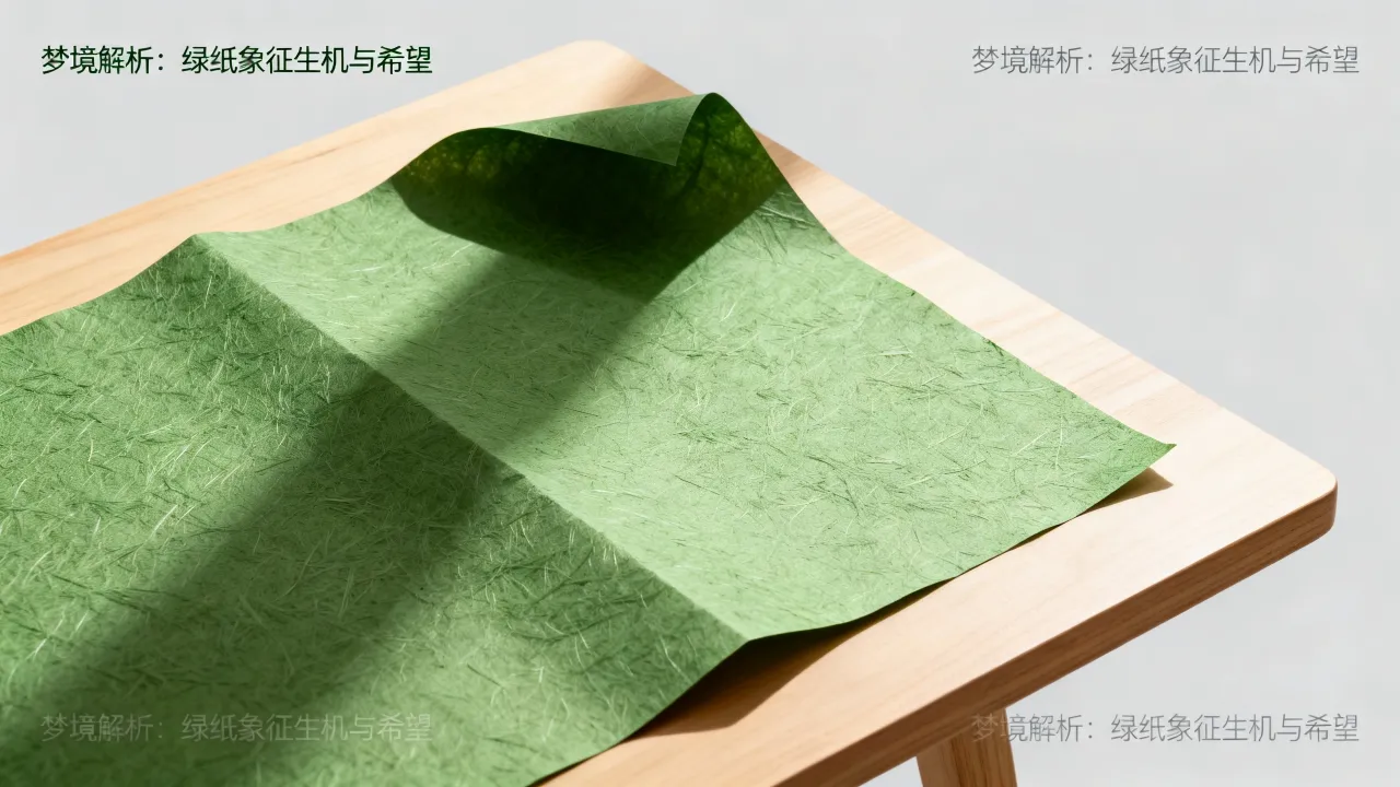 梦见绿纸预示着什么，周公解梦梦见绿纸是什么意思
