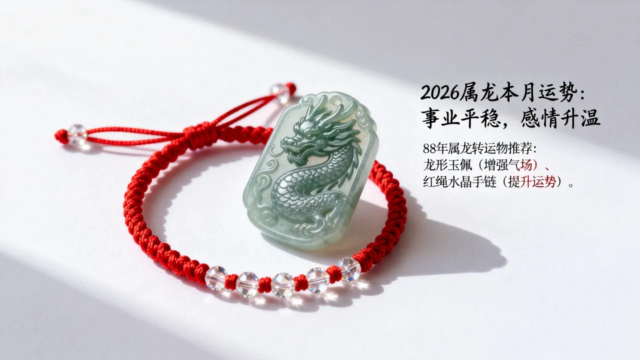 2026属龙本月运势如何，88年属龙适合戴什么转运物？