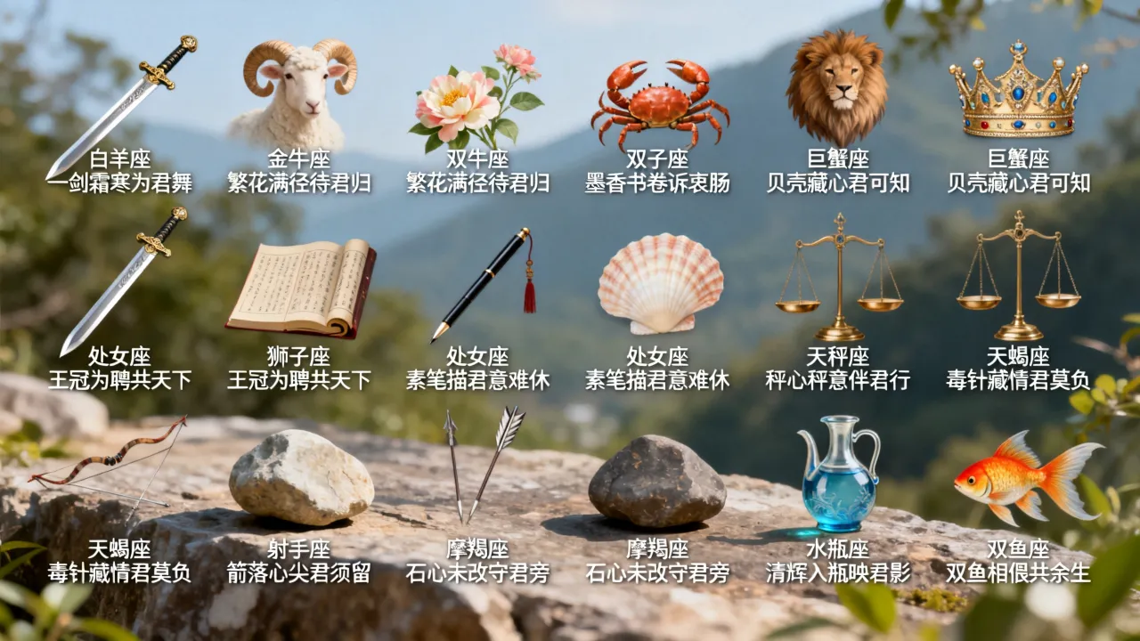 古风表白句子适合十二星座吗?十二星座古风表白短句有哪些 古风表白句子适合十二星座吗?十二星座古风表白短句有哪些