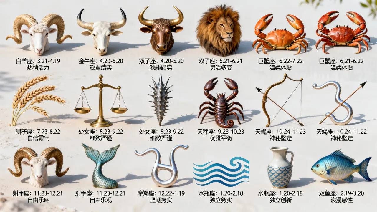 十二星座日期和性格是什么，十二星座按生日怎么算最准