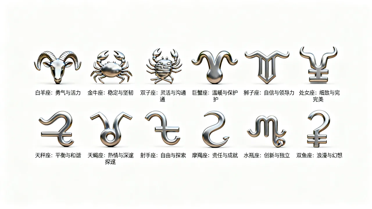 十二星座字符设计怎么做?十二星座符号设计大全及寓意 十二星座字符设计怎么做?十二星座符号设计大全及寓意