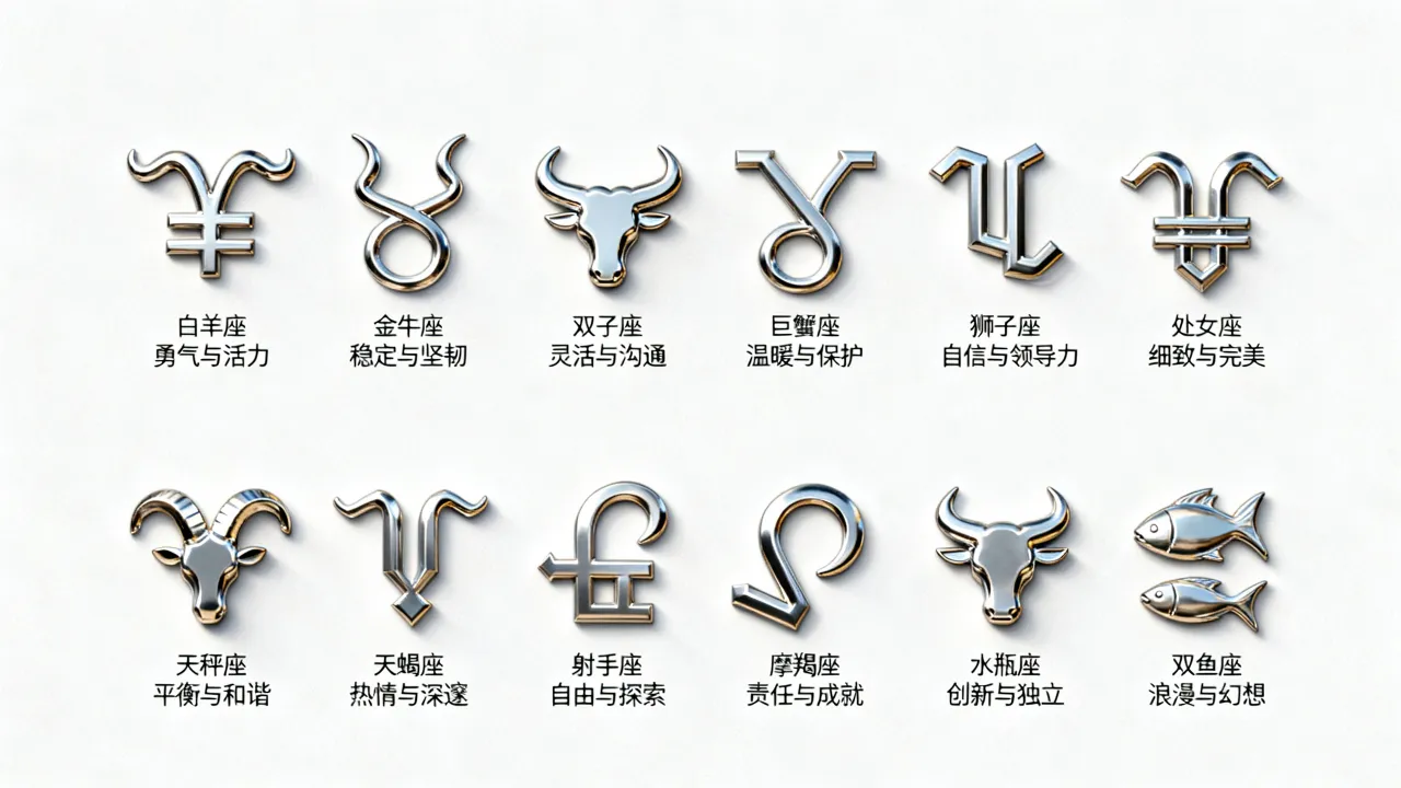 十二星座字符设计怎么做?十二星座符号设计大全及寓意 十二星座字符设计怎么做?十二星座符号设计大全及寓意