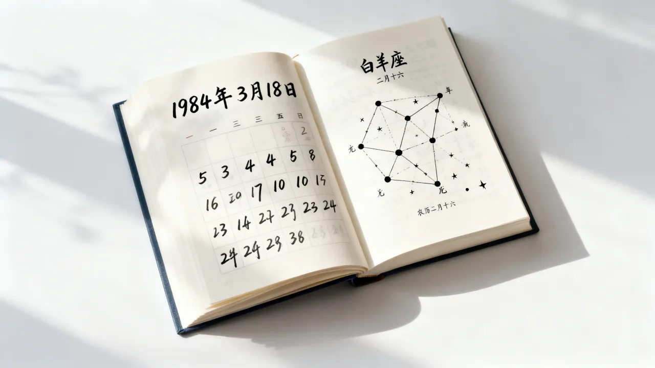 1984年阴历2月16是阳历几号，农历二月十六是什么星座？