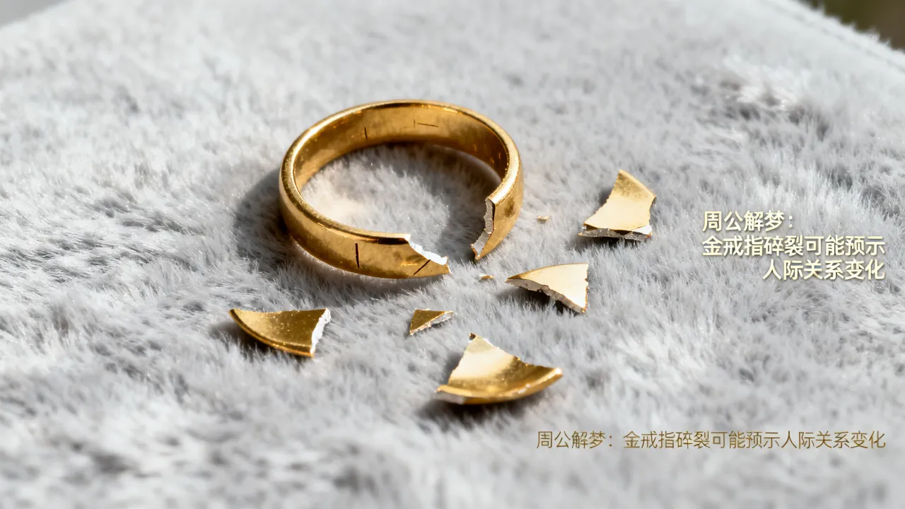梦见金戒指碎了有什么预兆，周公解梦金戒指碎了预示什么？