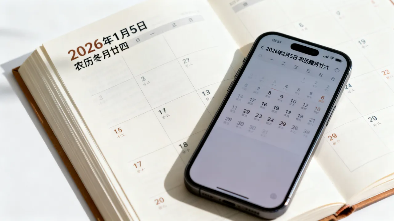 5号阴历几号，2026年阳历每月5号对应农历日期怎么查