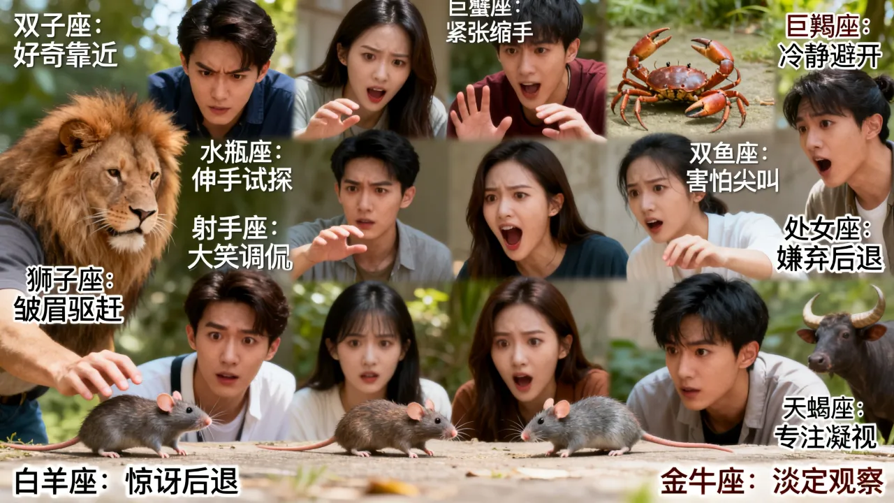 十二星座看到老鼠会有什么反应，十二星座谁最怕老鼠？