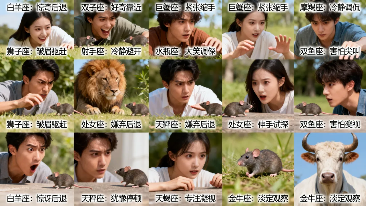 十二星座看到老鼠会有什么反应，十二星座谁最怕老鼠？