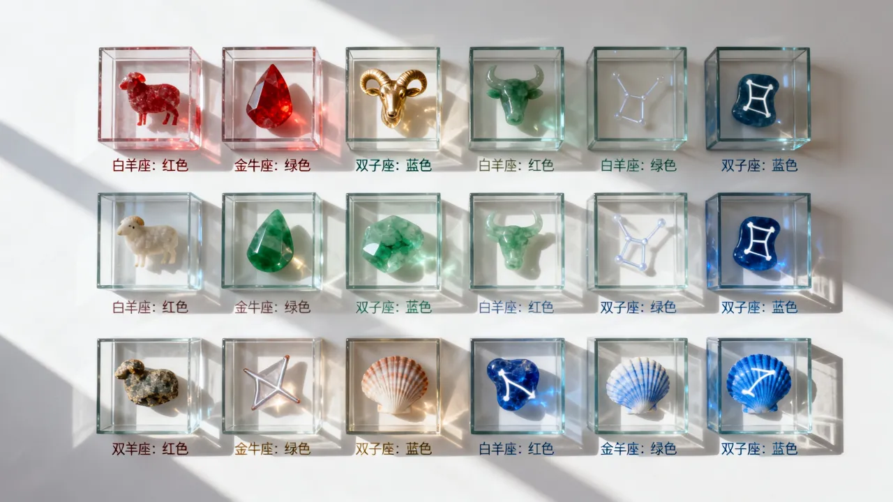 十二星座对应什么颜色，十二星座幸运色各是什么？