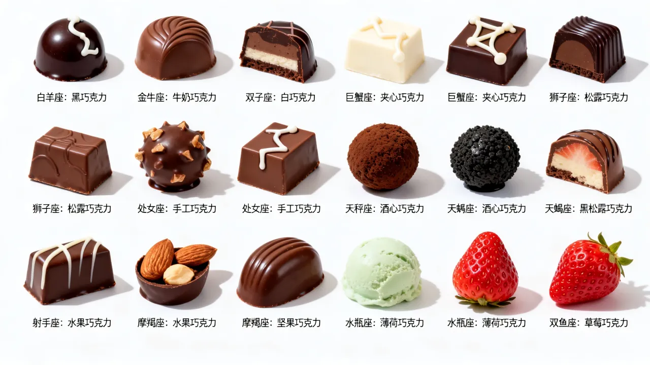 十二星座各代表哪种巧克力,星座巧克力对应表准不准? 十二星座各代表哪种巧克力,星座巧克力对应表准不准?