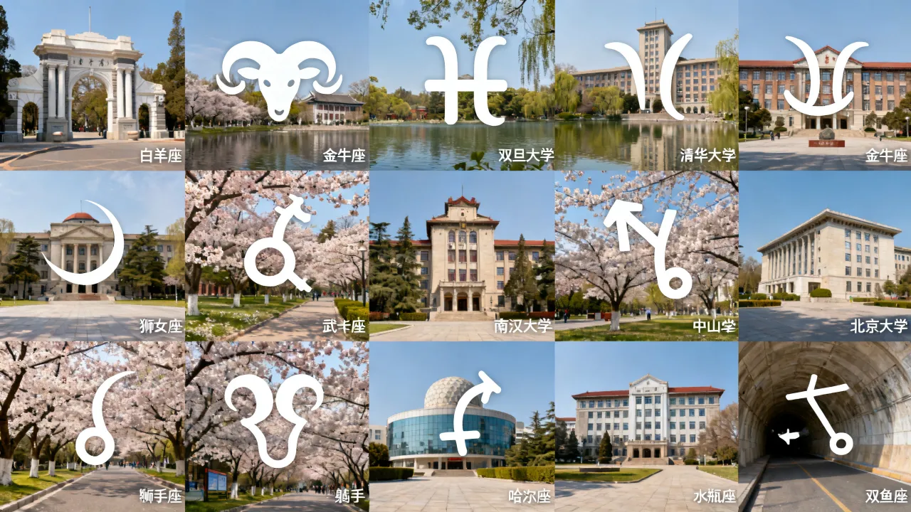 十二星座匹配大学哪个最准？看看你的星座适合哪所高校
