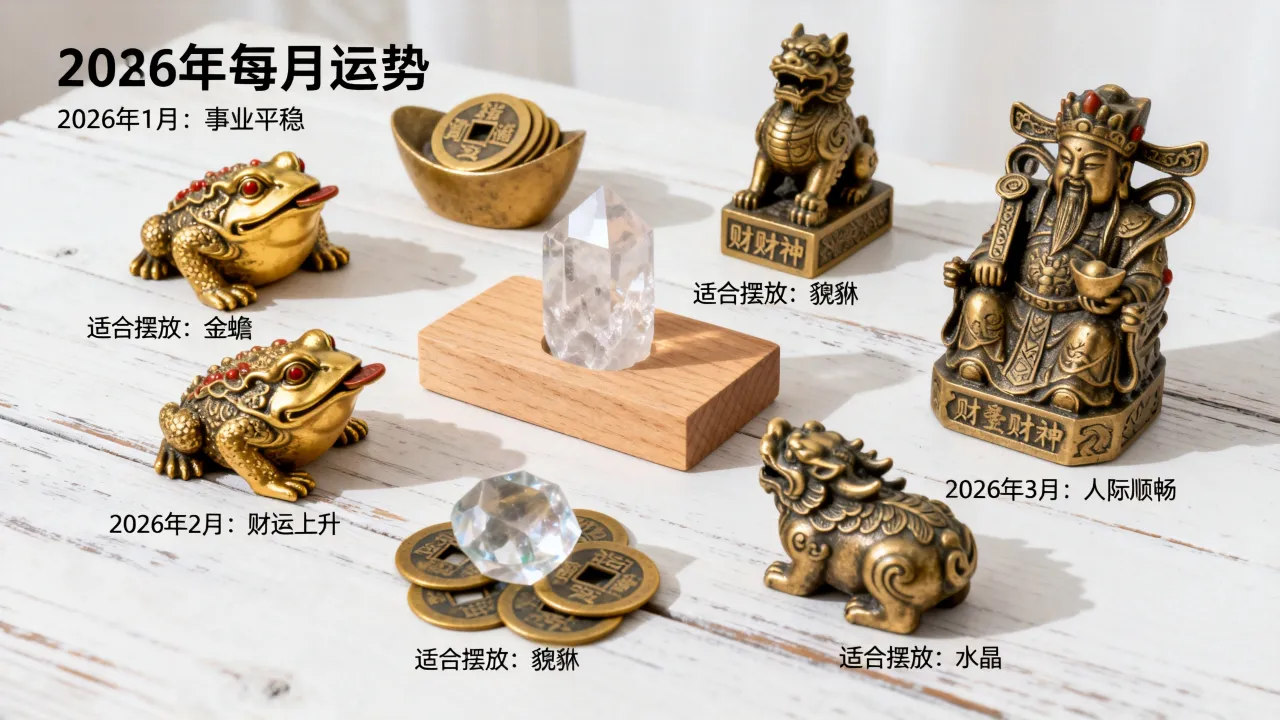 1986年属虎2026年每月运势如何？适合摆什么招财物件