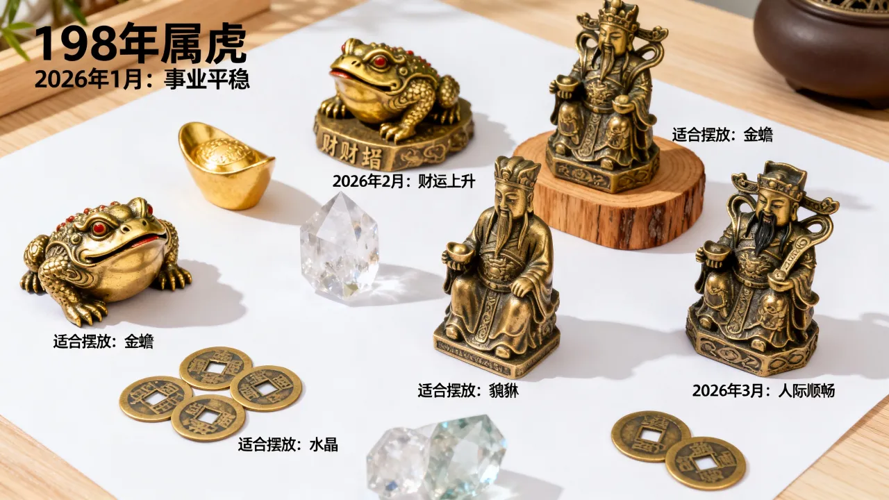 1986年属虎2026年每月运势如何？适合摆什么招财物件