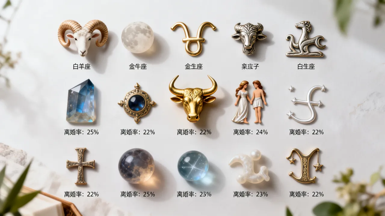 十二星座中谁离异最多,哪些星座离婚率最高 十二星座中谁离异最多,哪些星座离婚率最高