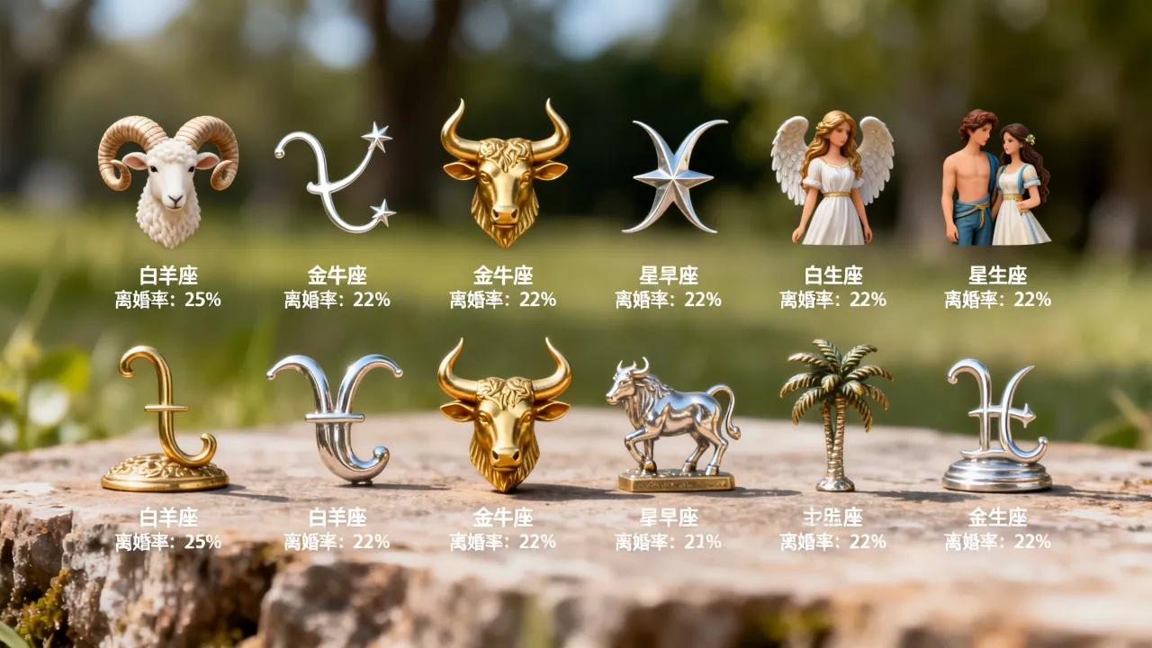 十二星座中谁离异最多,哪些星座离婚率最高 十二星座中谁离异最多,哪些星座离婚率最高