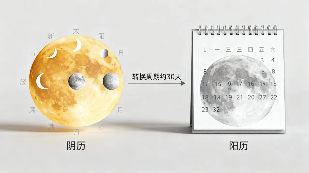 阴历和阳历差几天?阴历阳历转换周期要几天? 阴历和阳历差几天?阴历阳历转换周期要几天?