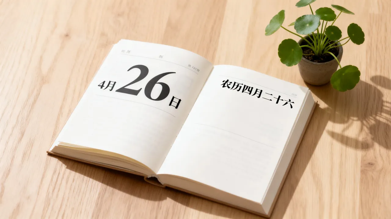 4月26日阴历是什么时候,农历四月二十六对应的公历日期是哪天 4月26日阴历是什么时候,农历四月二十六对应的公历日期是哪天