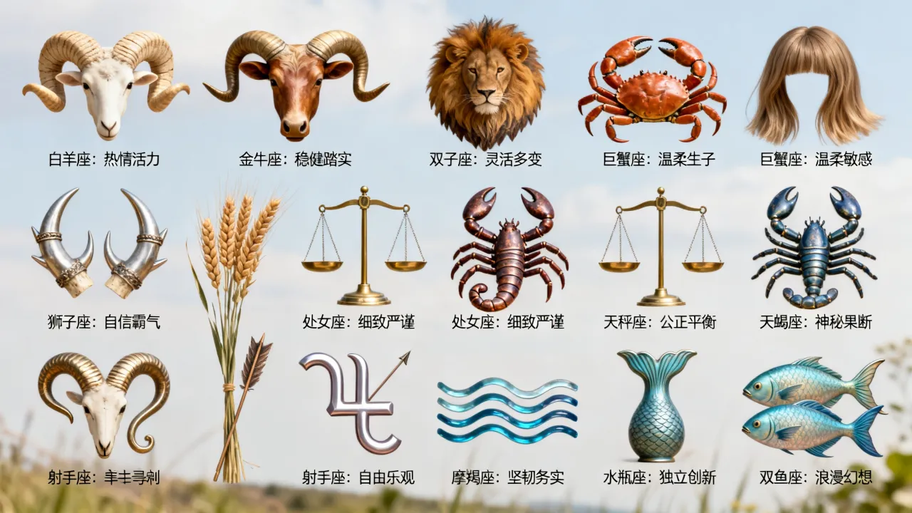 十二星座各象征什么?十二星座各象征性格命运解析 十二星座各象征什么?十二星座各象征性格命运解析