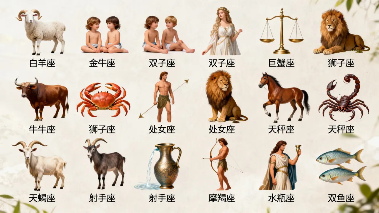 十二星座表示的动物是什么,十二星座分别代表什么动物? 十二星座表示的动物是什么,十二星座分别代表什么动物?