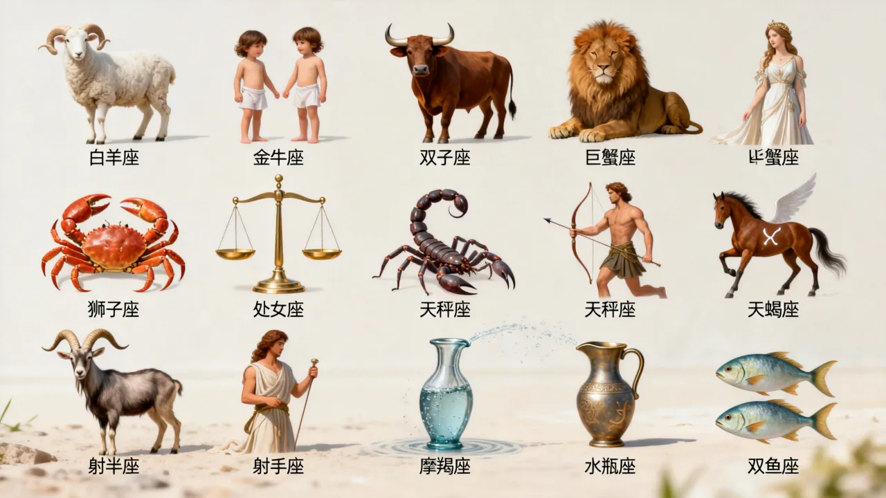 十二星座表示的动物是什么,十二星座分别代表什么动物? 十二星座表示的动物是什么,十二星座分别代表什么动物?