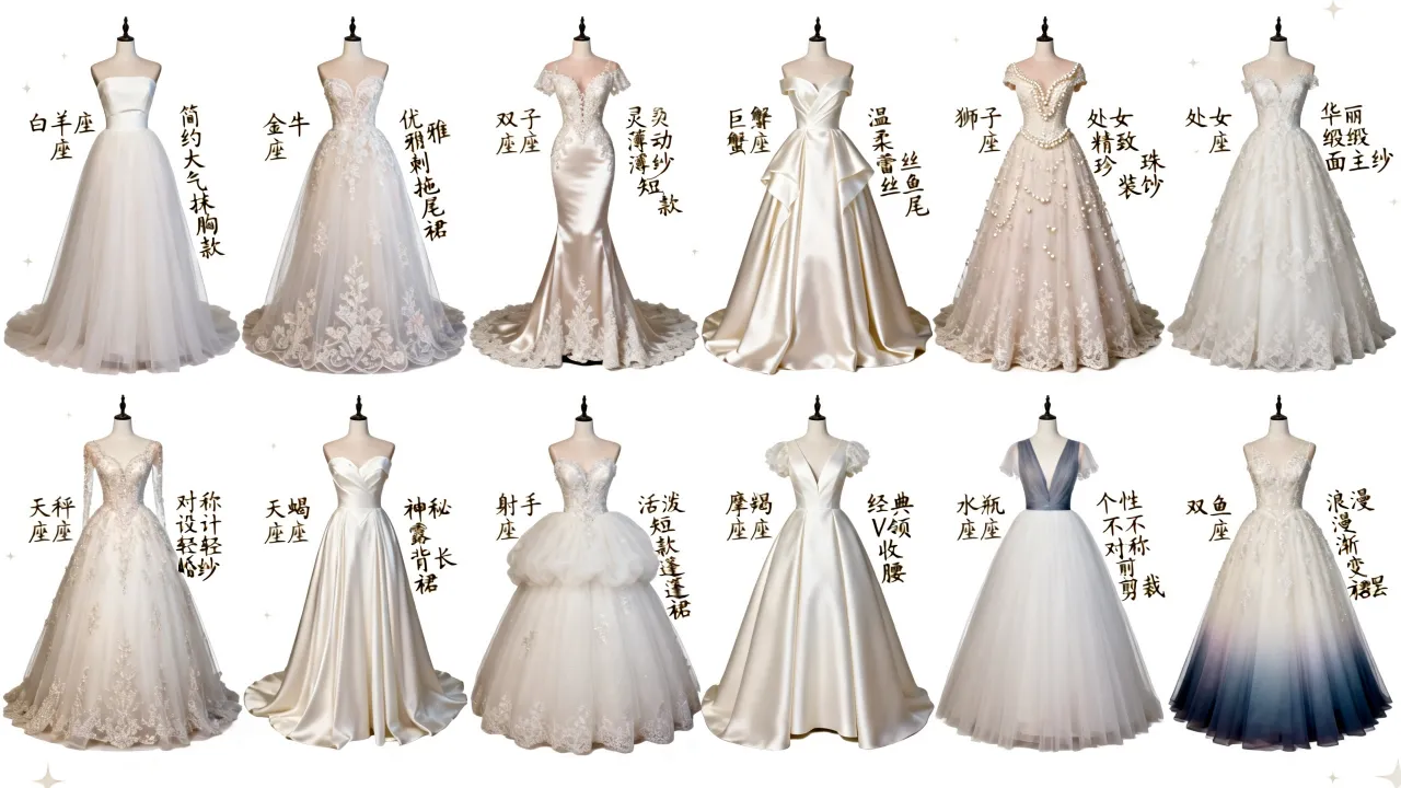 十二星座婚纱服哪个最好看，十二星座专属婚纱礼服怎么选
