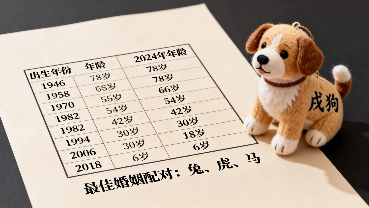 属狗今年多大了?婚姻属相配对表最佳搭配是什么? 属狗今年多大了?婚姻属相配对表最佳搭配是什么?
