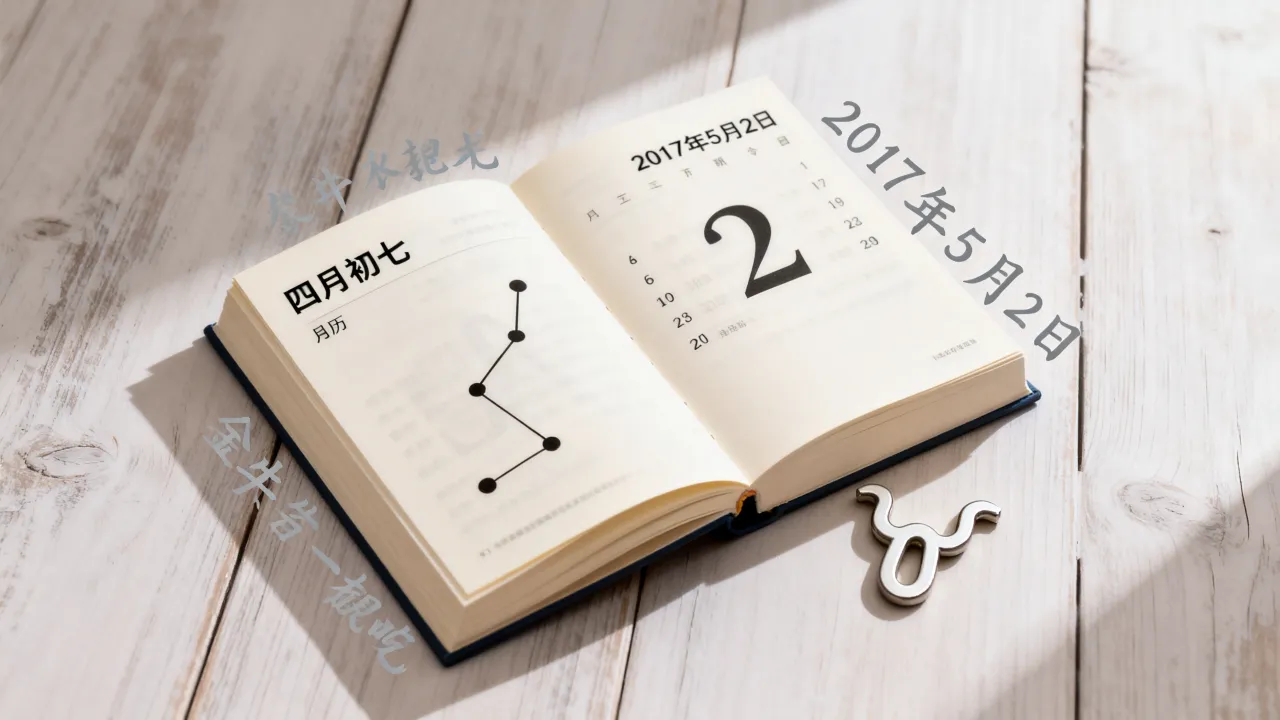 2017阴历四月初七是阳历几号，农历四月初七是什么星座？