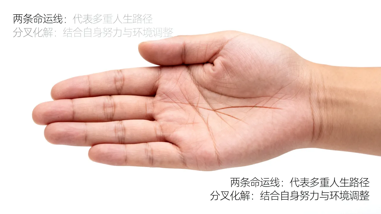 手掌有两条命运线代表什么征兆,命运线分叉怎么化解 手掌有两条命运线代表什么征兆,命运线分叉怎么化解