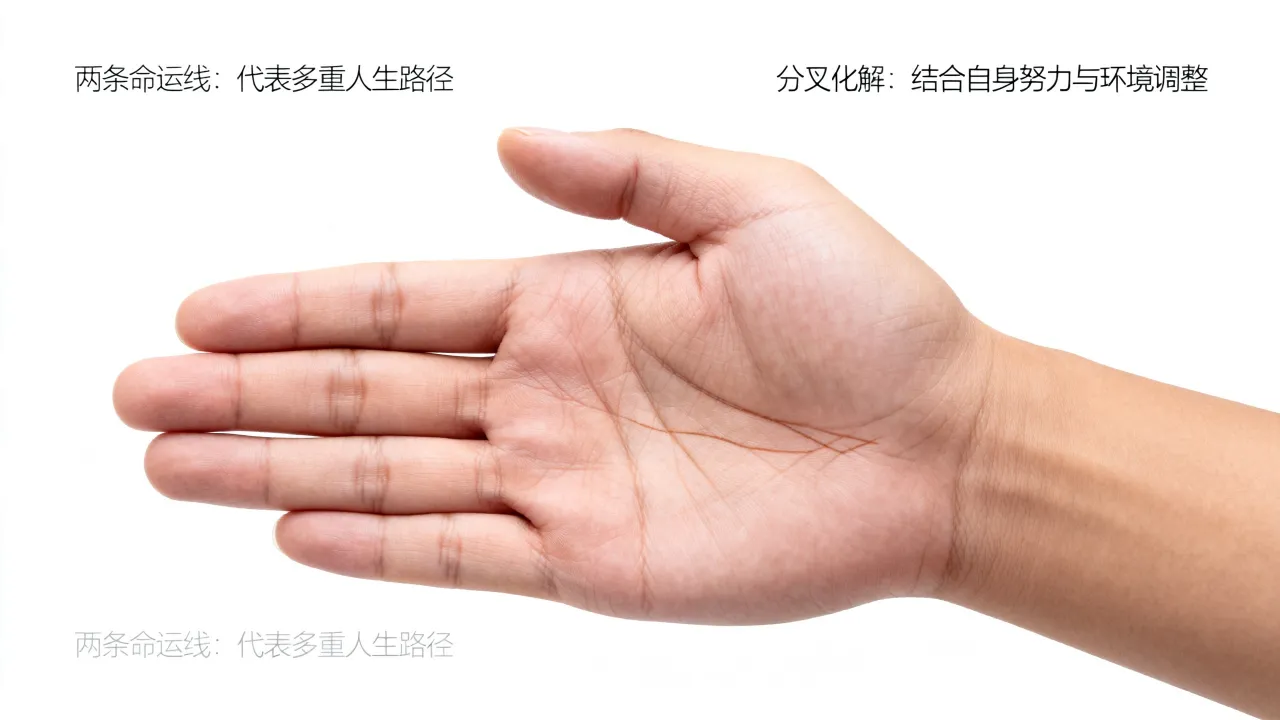 手掌有两条命运线代表什么征兆,命运线分叉怎么化解 手掌有两条命运线代表什么征兆,命运线分叉怎么化解