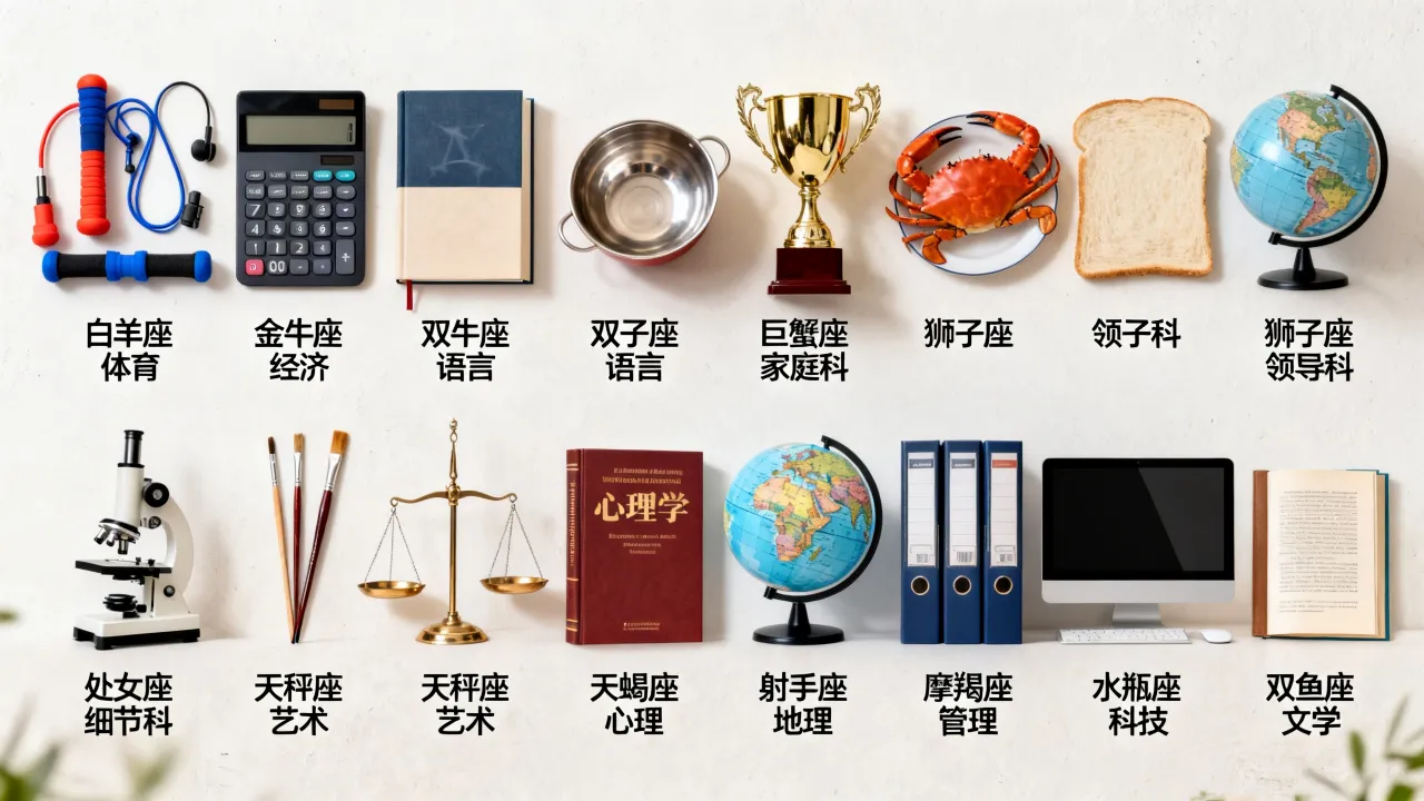 十二星座什么科目最好?十二星座分别擅长什么科目? 十二星座什么科目最好?十二星座分别擅长什么科目?