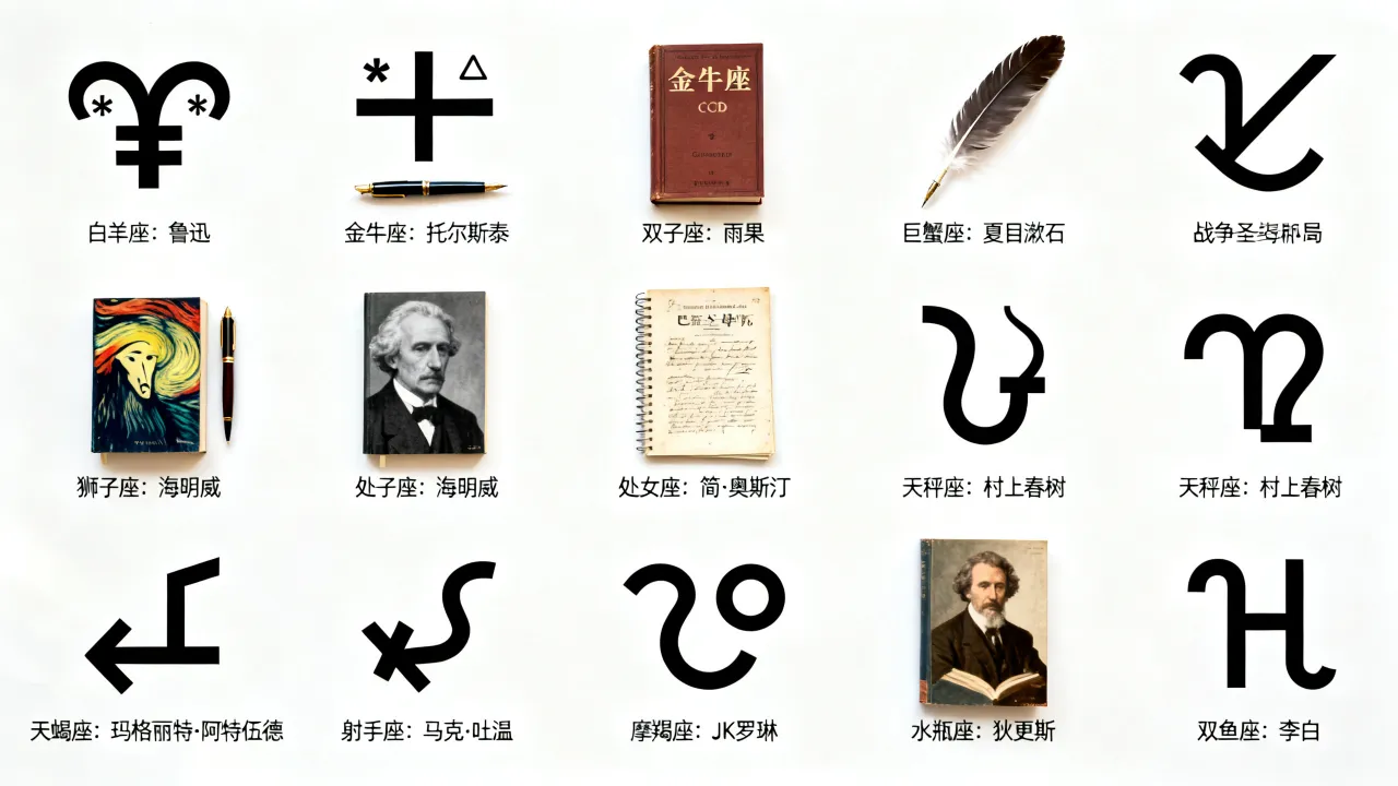 十二星座对应的作家都有谁？哪个星座最适合当作家？