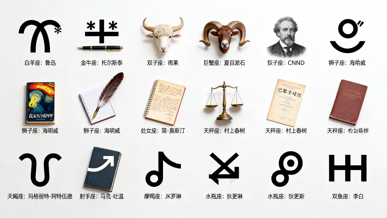 十二星座对应的作家都有谁？哪个星座最适合当作家？
