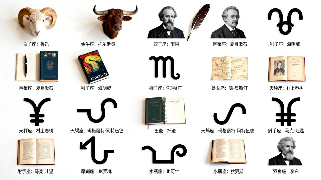 十二星座对应的作家都有谁？哪个星座最适合当作家？