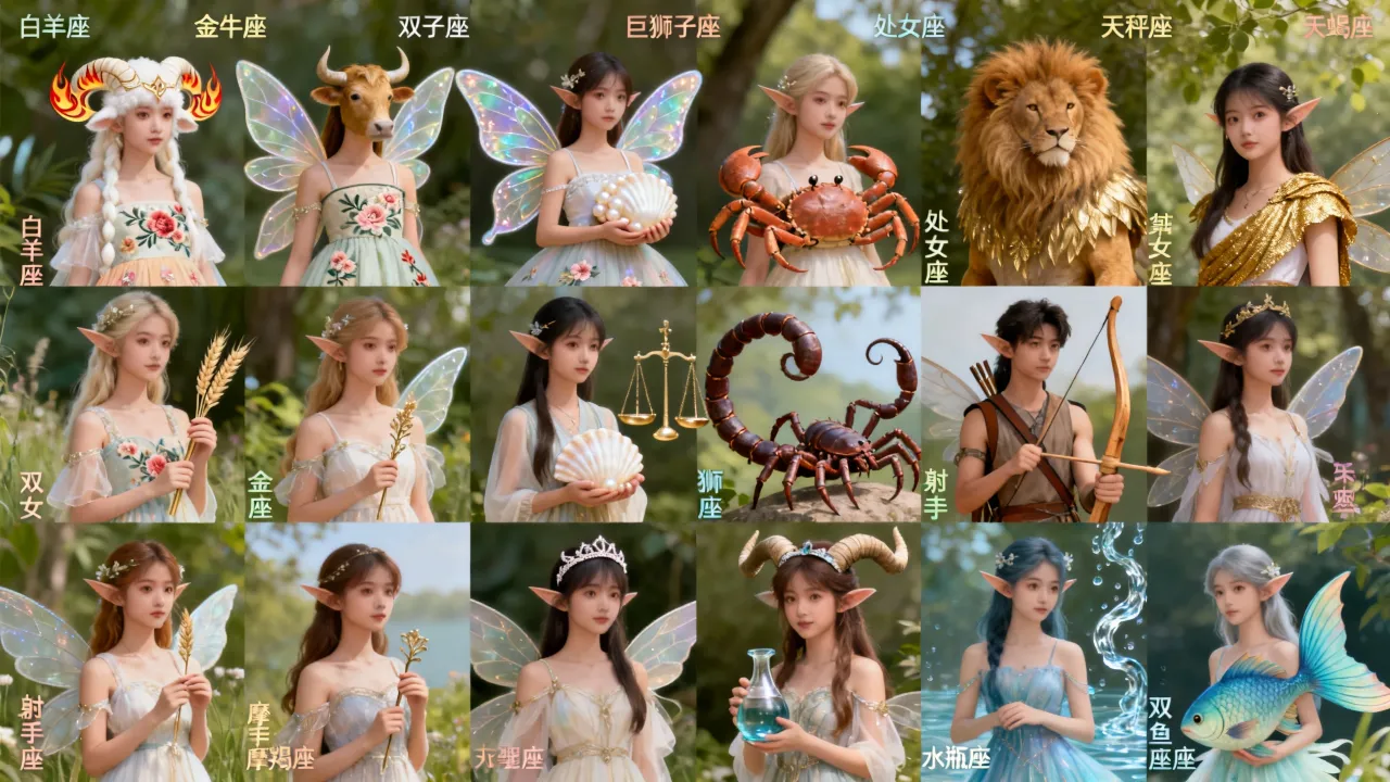 十二星座精灵少女谁最漂亮？十二星座精灵少女颜值排第几