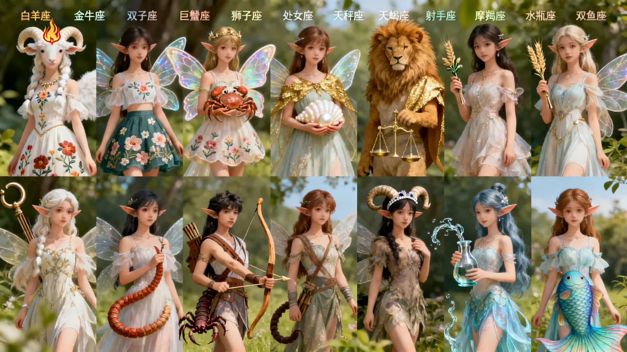 十二星座精灵少女谁最漂亮？十二星座精灵少女颜值排第几