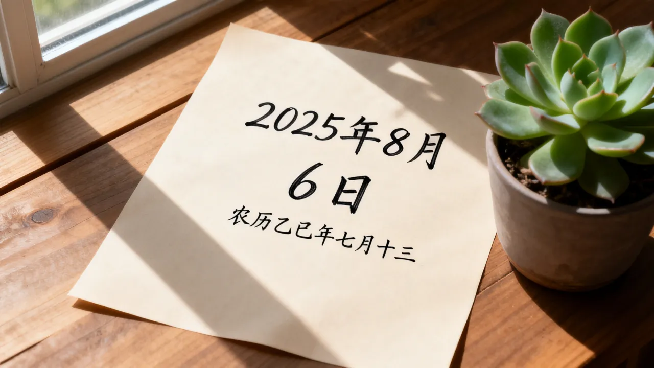 8月6日是阴历多少，2025年8月6日农历几月几号