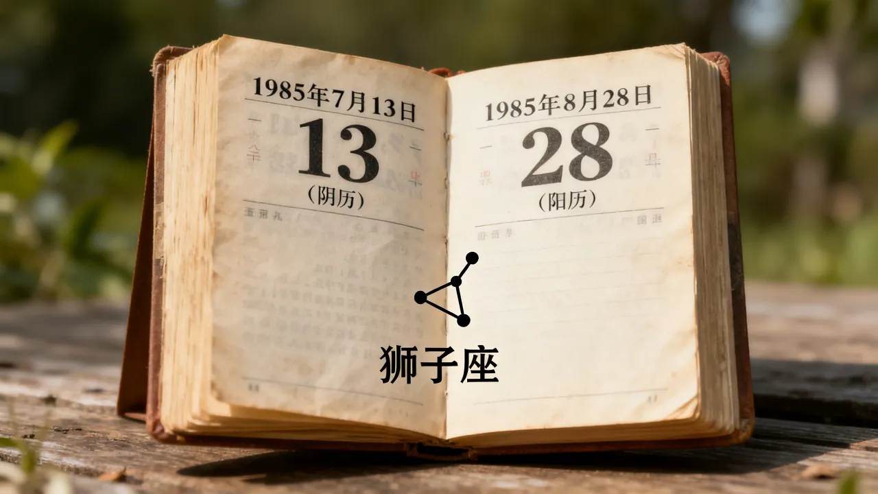 1985阴历7月13是阳历几号,农历七月十三是什么星座? 1985阴历7月13是阳历几号,农历七月十三是什么星座?