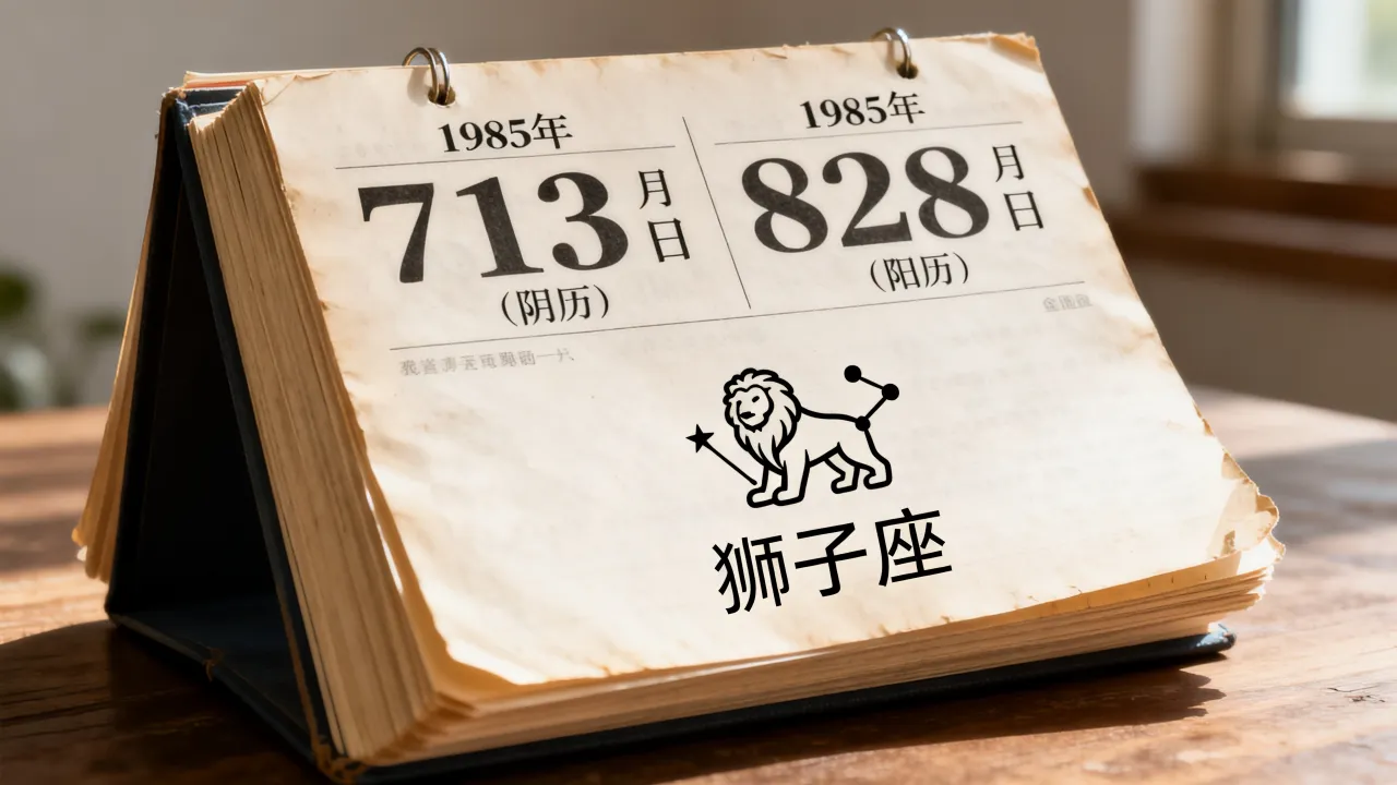 1985阴历7月13是阳历几号,农历七月十三是什么星座? 1985阴历7月13是阳历几号,农历七月十三是什么星座?