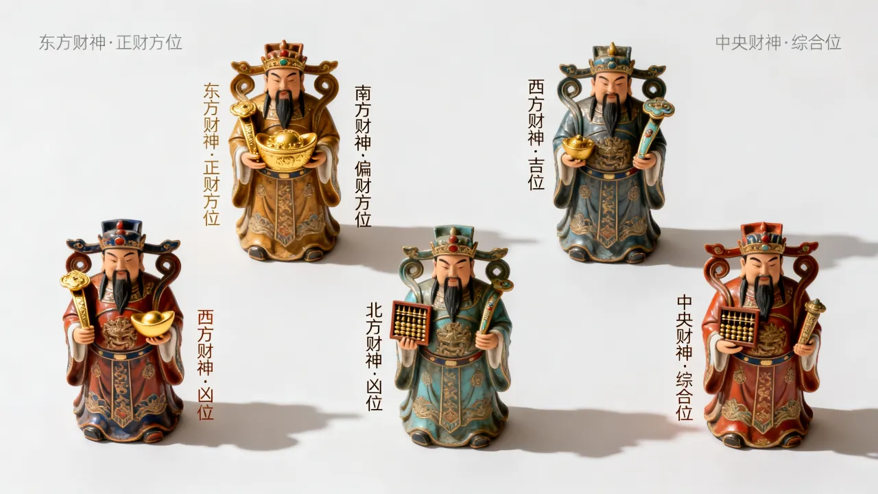 五方财神怎么区分吉凶？求正财偏财方位如何辨别吉凶