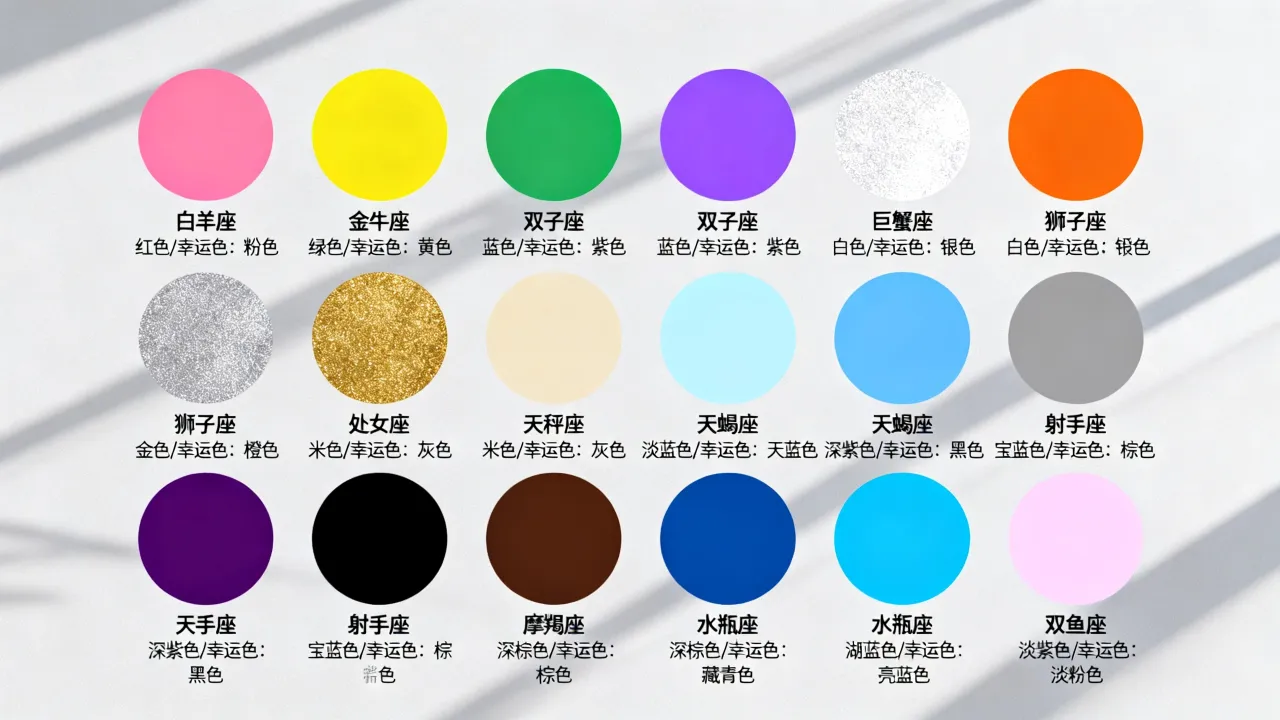 十二星座的代表色分别是什么，哪个星座的幸运色最准？