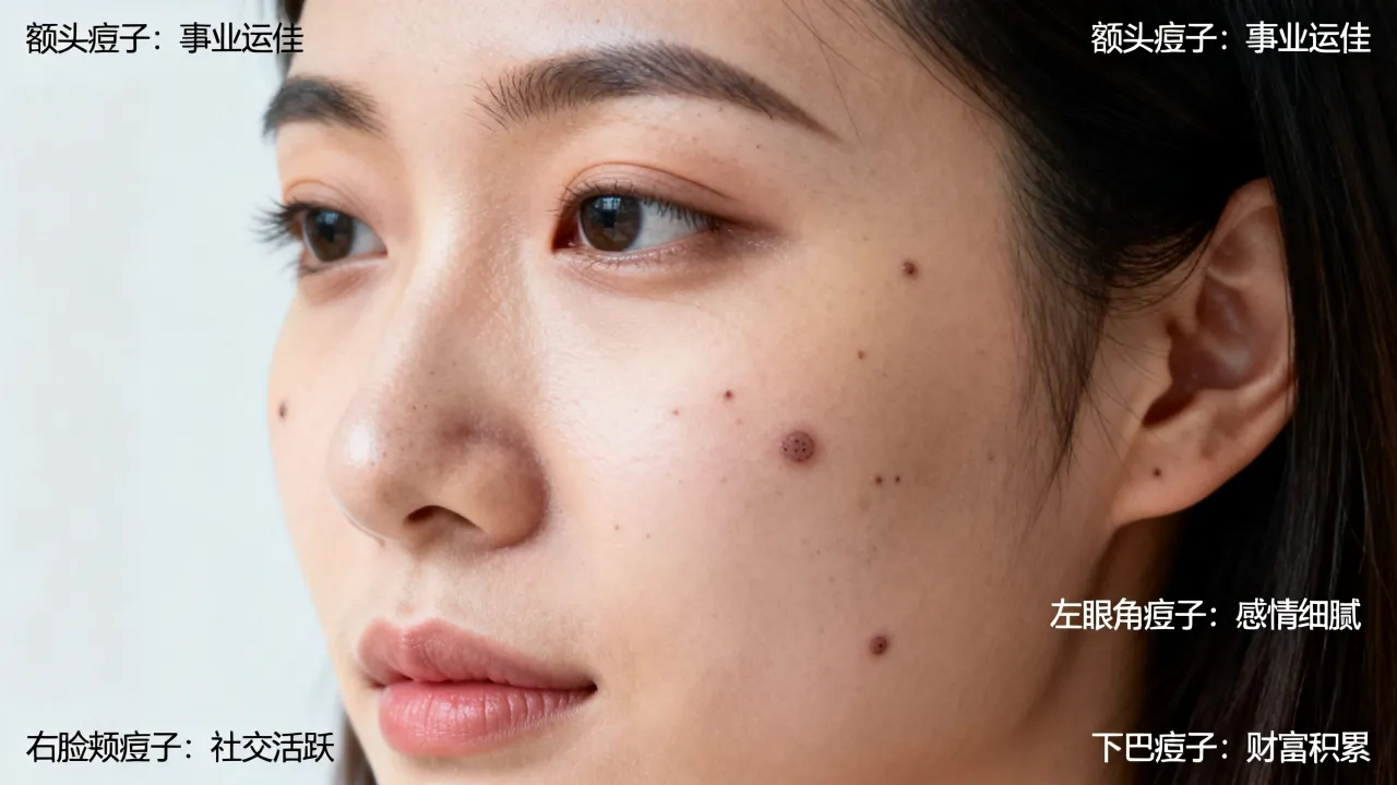 女痦子的位置与命运图准不准,脸上各部位长痦子代表什么? 女痦子的位置与命运图准不准,脸上各部位长痦子代表什么?