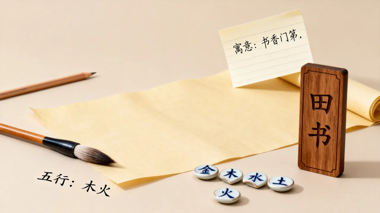 宝宝起名田书什么，田书名字的寓意和五行怎么样？