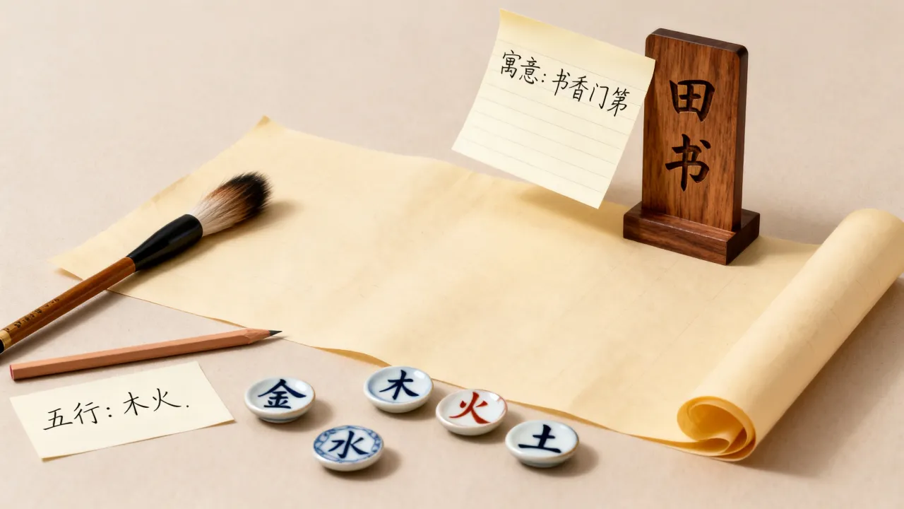 宝宝起名田书什么，田书名字的寓意和五行怎么样？