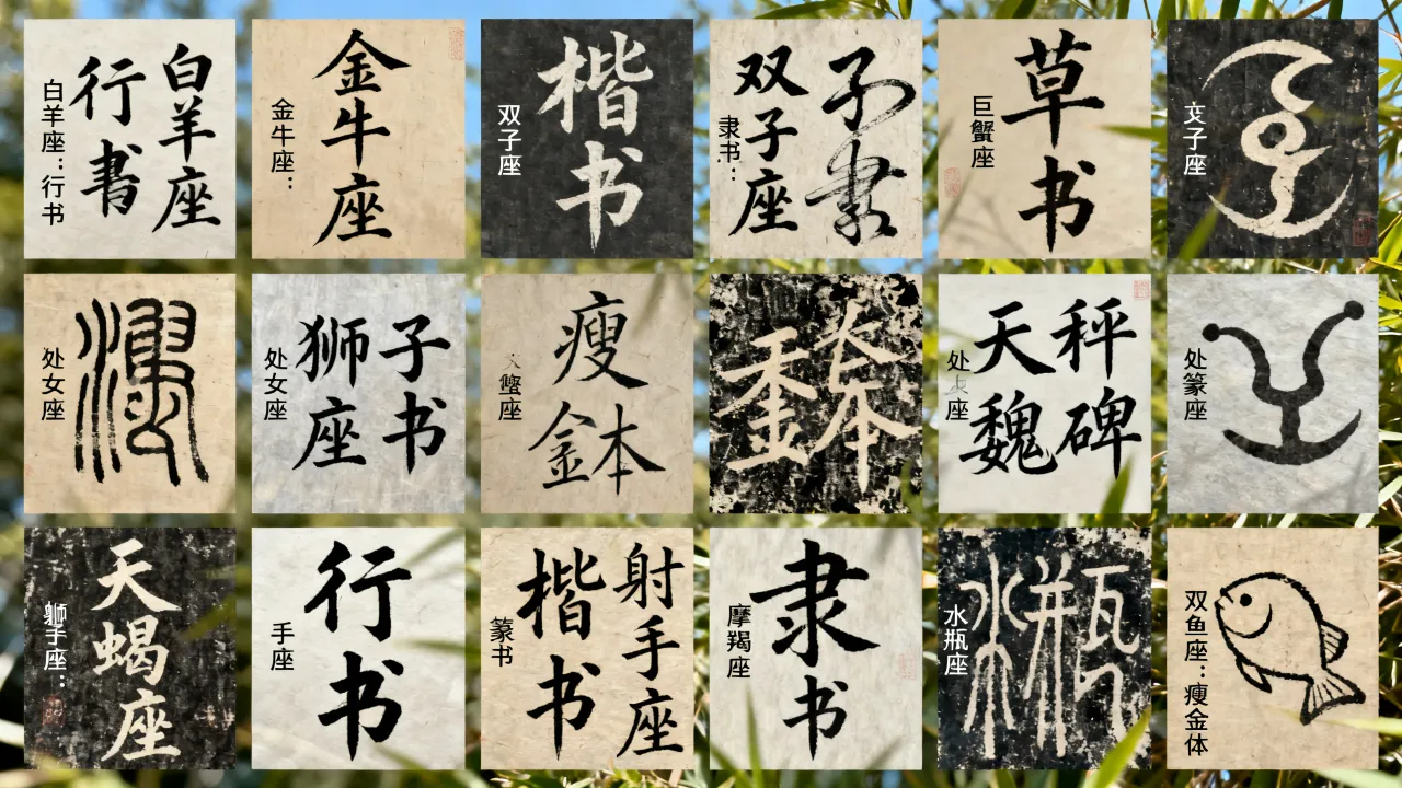 十二星座专属书法怎么选,你的星座适合练什么字体 十二星座专属书法怎么选,你的星座适合练什么字体