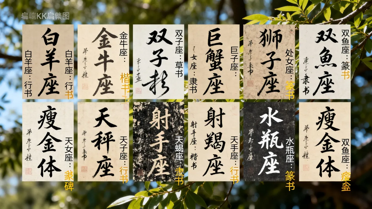 十二星座专属书法怎么选,你的星座适合练什么字体 十二星座专属书法怎么选,你的星座适合练什么字体