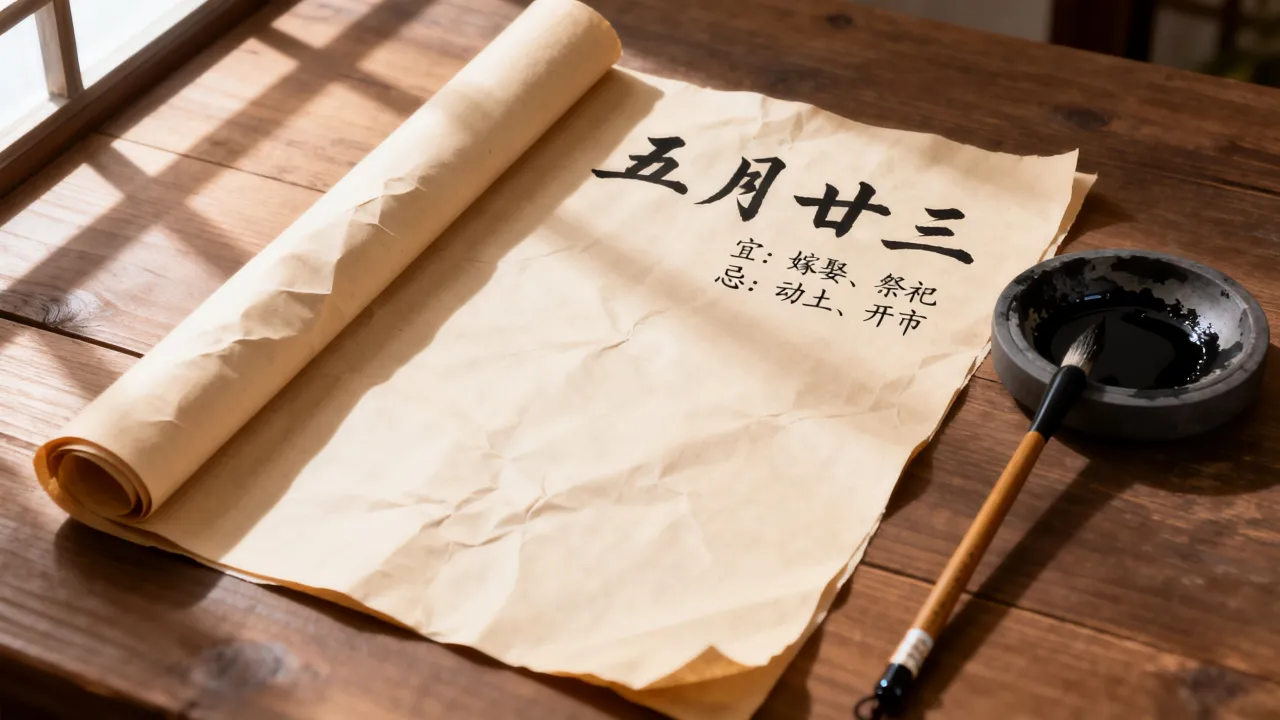 阴历5月23黄历是什么日子，农历五月二十三老黄历宜忌查询