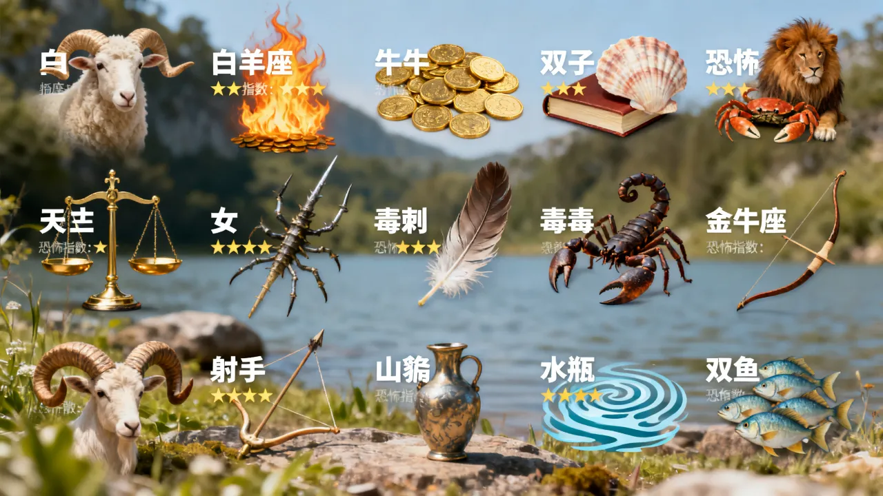 十二星座谁最恐怖?十二星座恐怖指数排名揭秘 十二星座谁最恐怖?十二星座恐怖指数排名揭秘